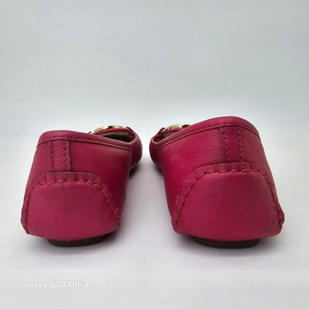 Michael Kors Flats Pink Leather Slip On Moccasin Drivers Moc Women's 7M - Picture 5 of 10